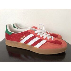 Size 10 Mens Adidas Originals Gazelle Indoor Sneakers Olympic Pack Red IF9641